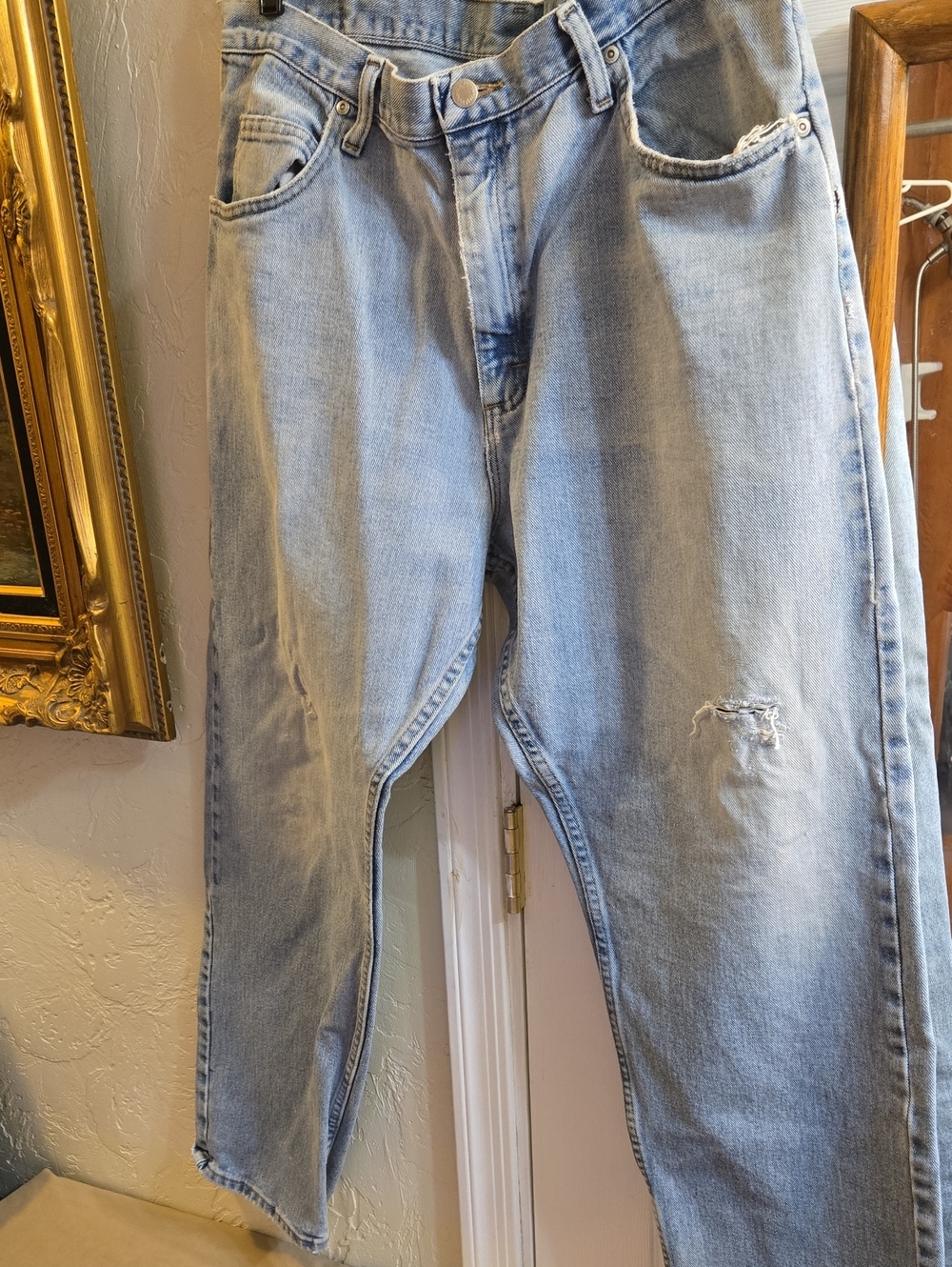 Wrangler Light Blue Relaxed Denim Jeans
